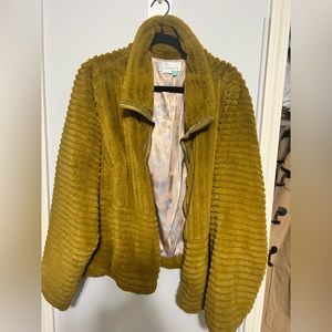 Faux fur bomber jacket